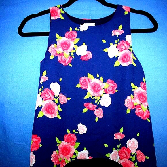 Sallymiller Couture Floral Hi-Low Top M - Picture 3 of 5